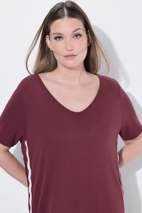 Maxikleid, Zierbänder, Rundhals, Halbarm, Biobaumwolle