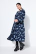 Maxikleid, Leoparden, V-Ausschnitt, Volants
