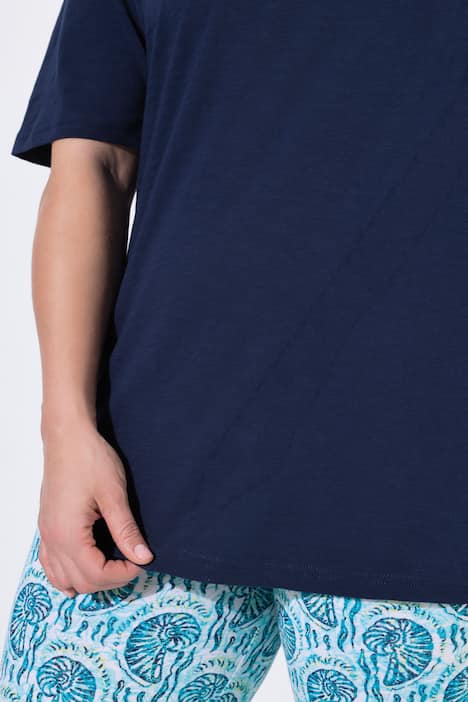 T-Shirt, Zierknoten, Rundhals, Halbarm, Biobaumwolle