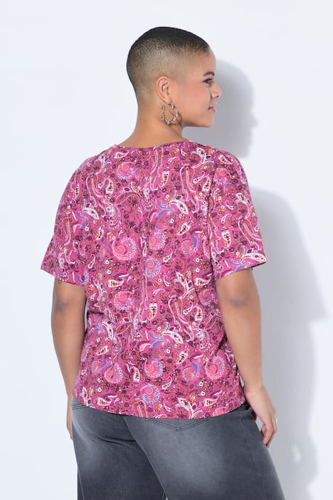T-shirt, oversized, paisley-print