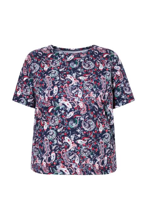 Tričko, oversize, kašmírový potisk