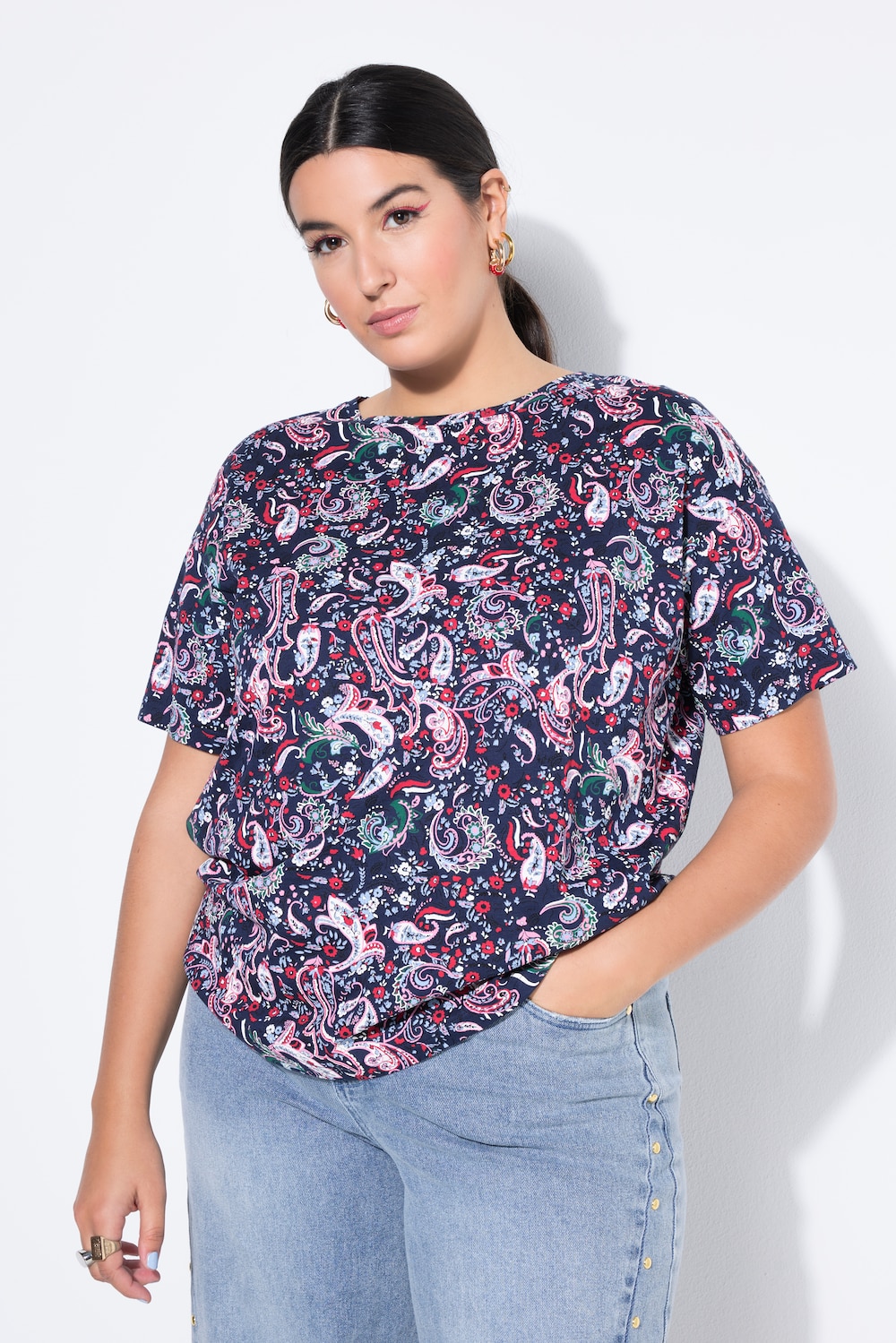 Große Größen T-Shirt, Damen, blau, Größe: 58/60, Baumwolle, Studio Untold