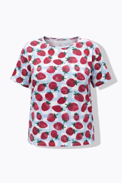 T-Shirt, oversized, Strawberry-Print