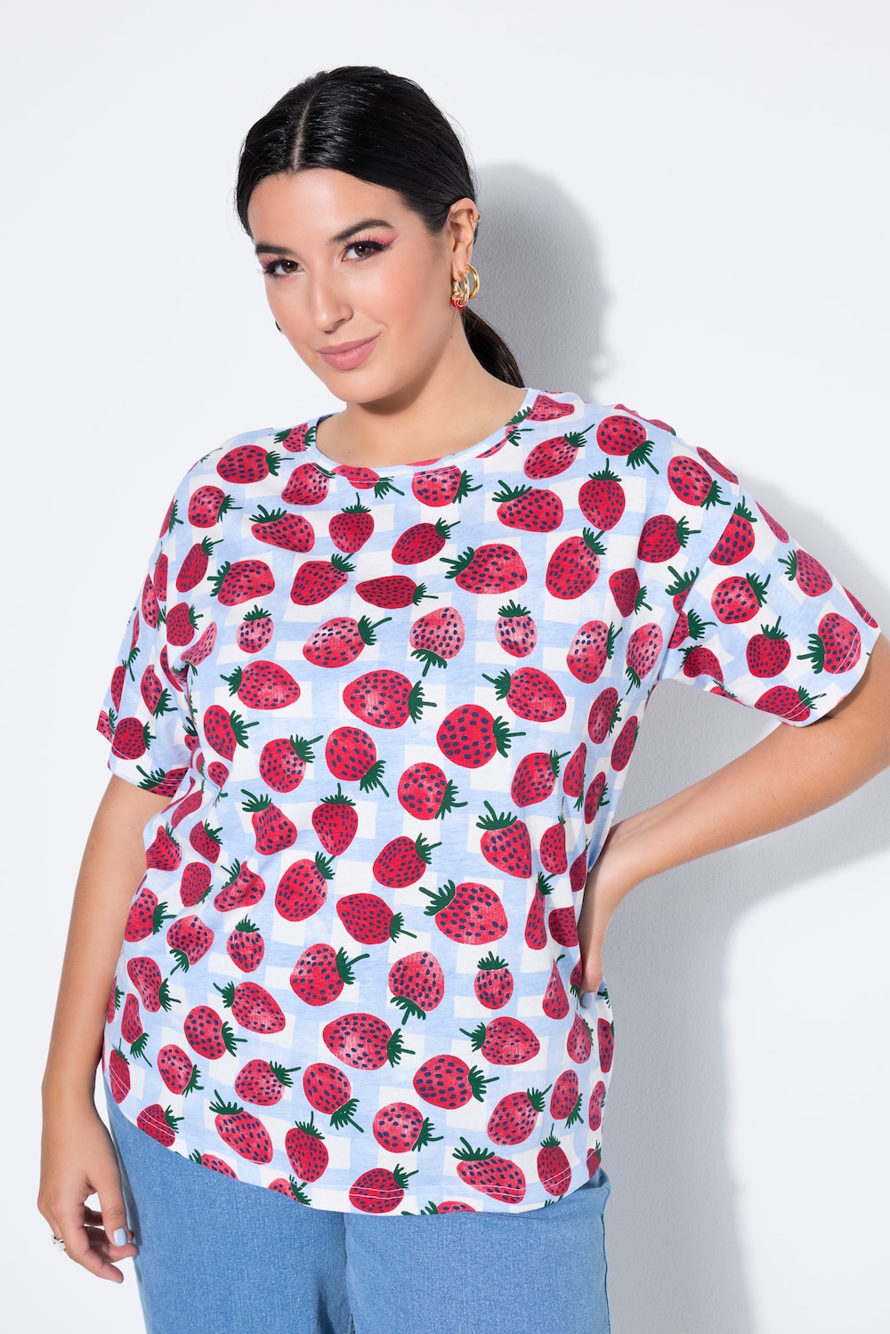 Große Größen T-Shirt, Damen, beige, Größe: 58/60, Baumwolle, Studio Untold