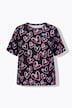 T-shirt, oversized, print met hartstrikjes