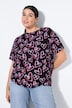 T-shirt, oversized, print met hartstrikjes