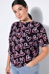 T-shirt, oversized, print met hartstrikjes