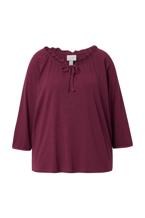 Halenka Carmen, průstřih, 3/4 rukáv, bio-bavlna