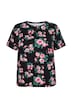 Tričko, oversize, potisk růží