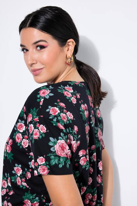 T-shirt, oversized, rozenprint