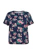 Tričko, oversize, potisk růží