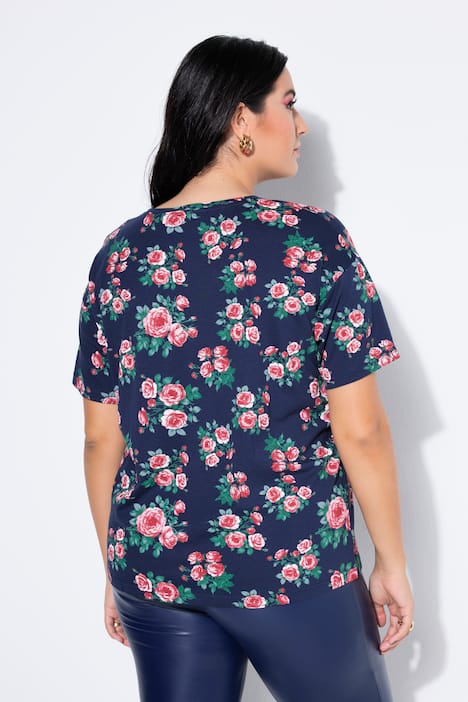 T-shirt, oversized, rozenprint