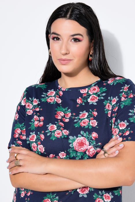 T-shirt, oversized, rozenprint