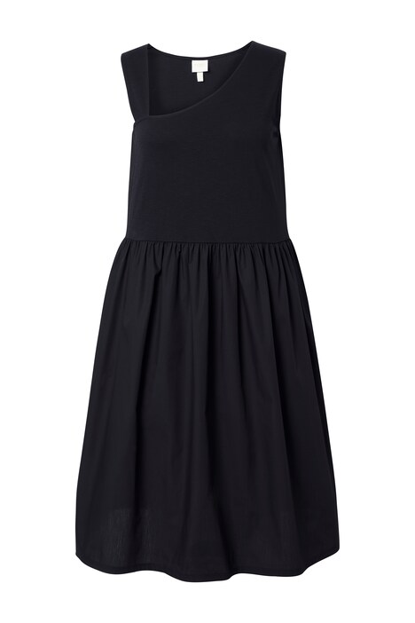 Midi šaty, áčkový střih, V výstřih, bez rukávů, bio-bavlna