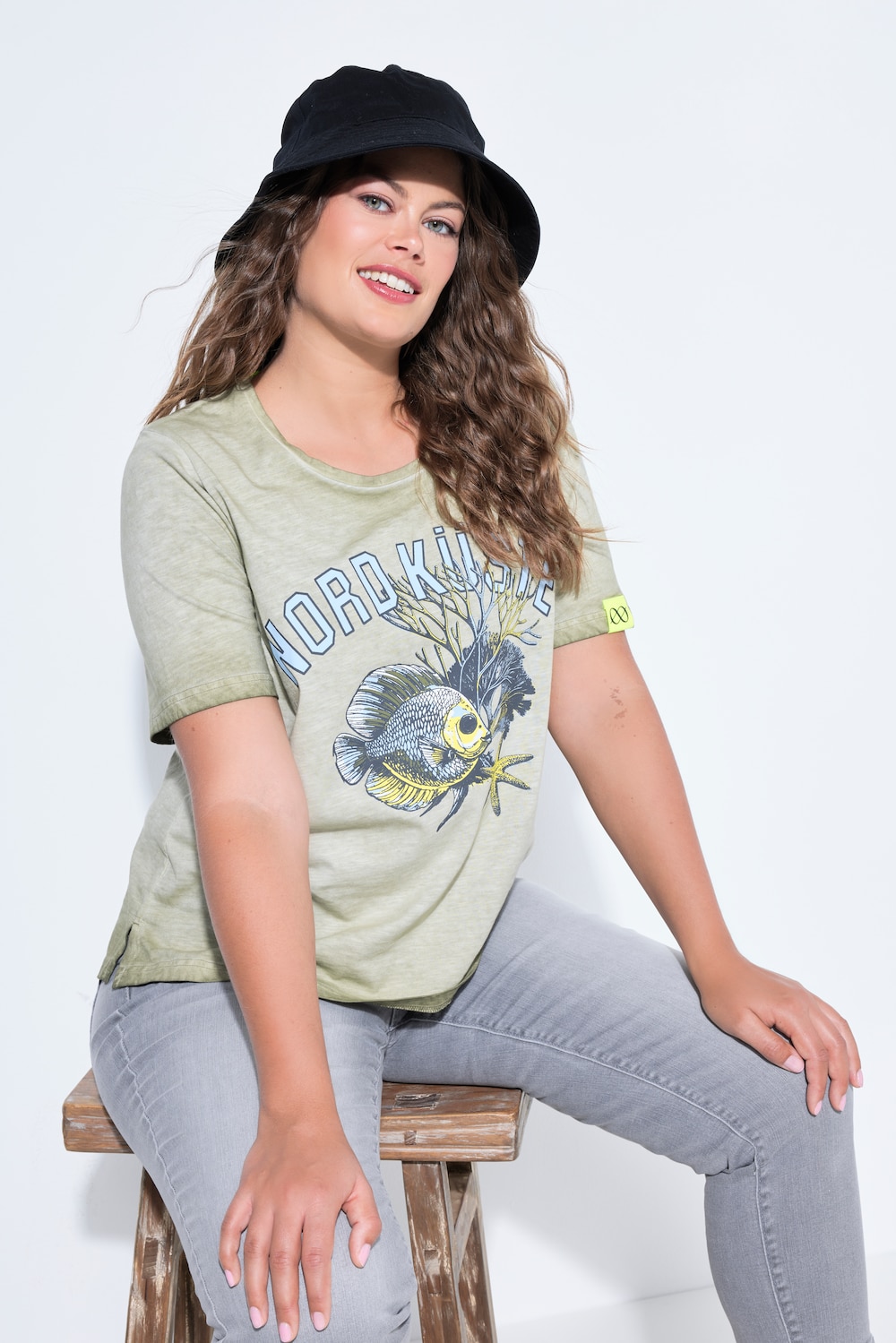 T-shirt, Cool Dyed, 1/2 Arm, Druck