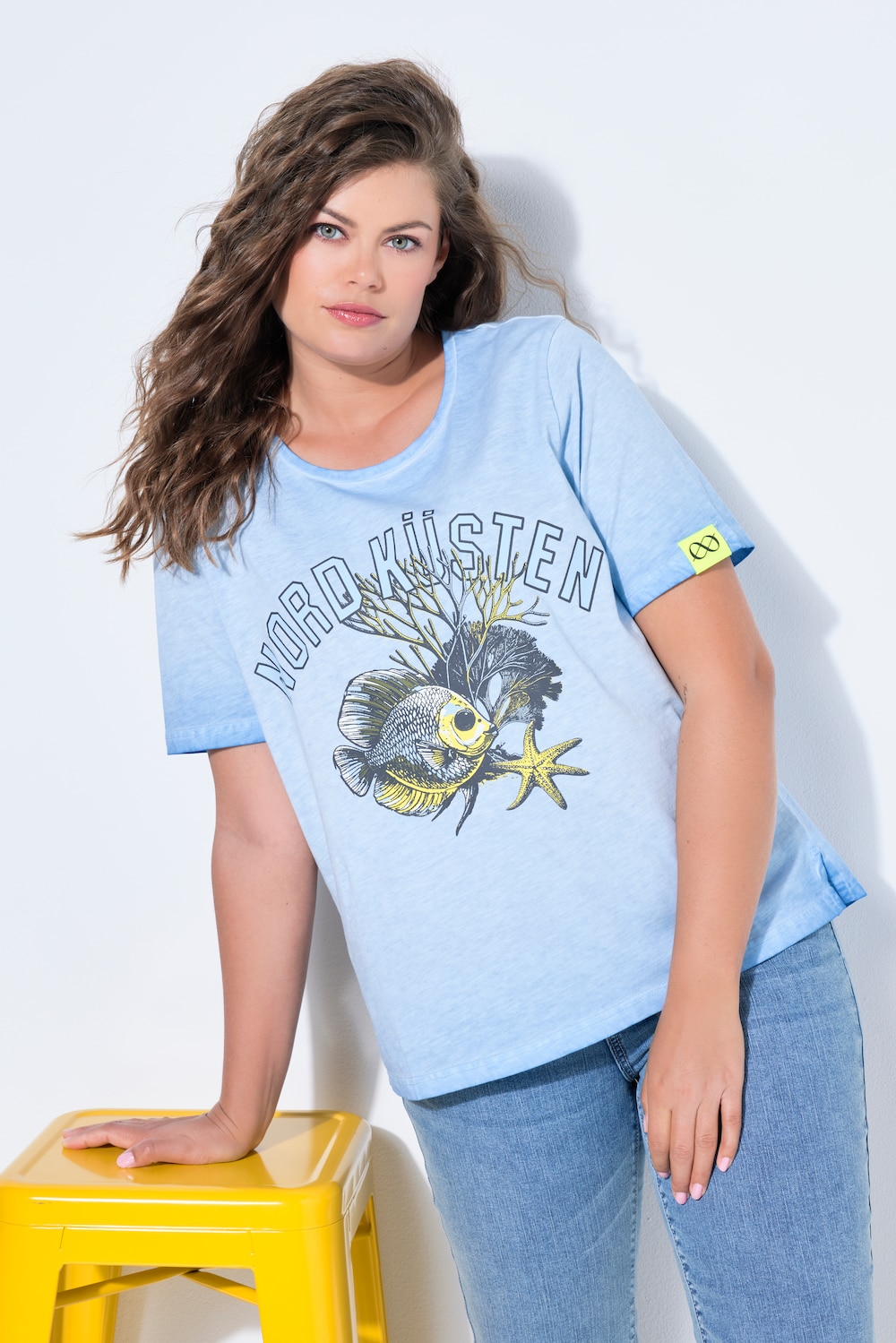 T-shirt, Cool Dyed, 1/2 Arm, Druck