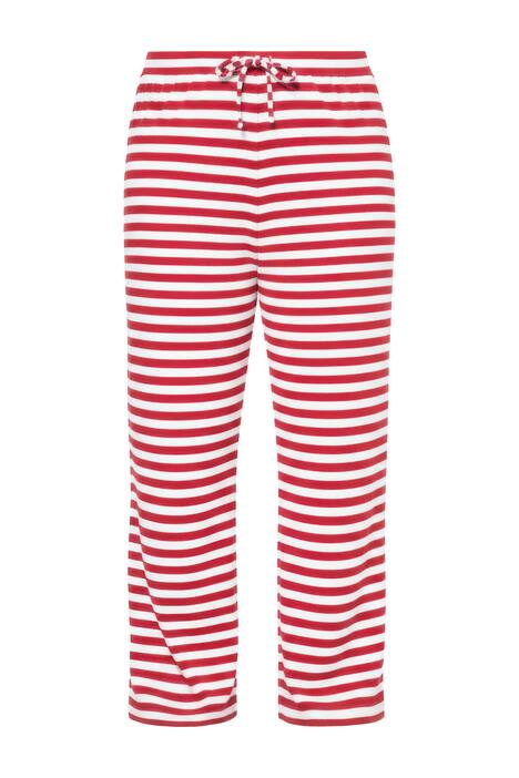 Pruhované kalhoty, široké nohavice, normální pas, žebrovaný žerzej