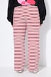 Stribede bukser, vide ben, normal talje, ribjersey