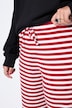 Stribede bukser, vide ben, normal talje, ribjersey