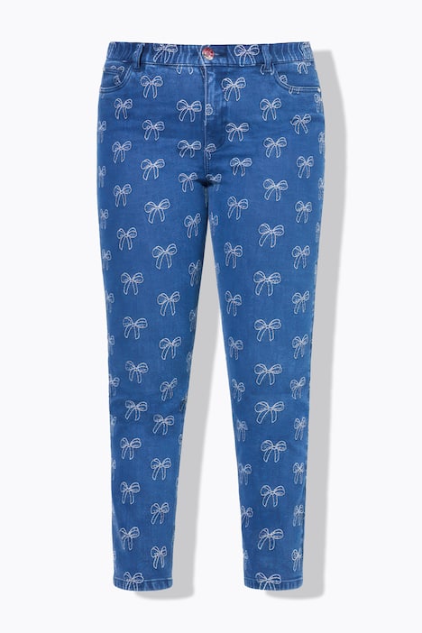 Mom-Jeans, Mom Shape, 5-Pocket, Stick-Schleifen