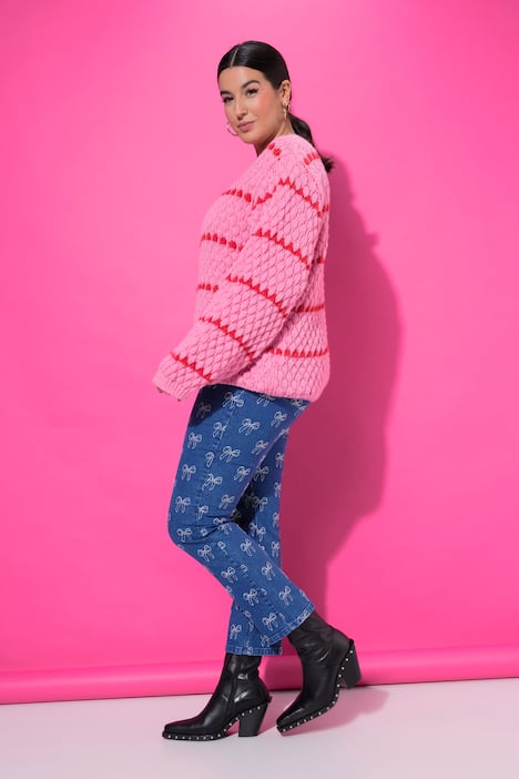 Mom-Jeans, Mom Shape, 5-Pocket, Stick-Schleifen