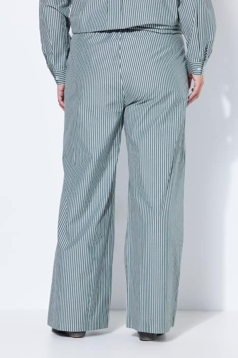 Hose, Wide Legs, Streifen, Patch, Elastikbund
