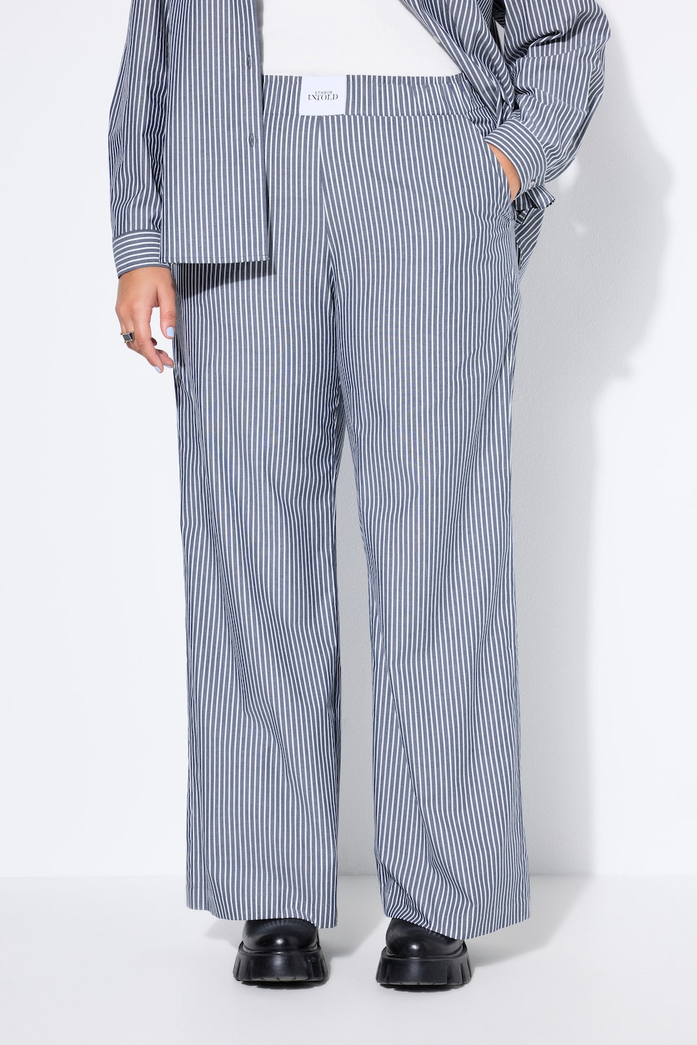 Thumbnail - Große Größen Hose, Damen, blau, Größe: 54, Baumwolle, Studio Untold