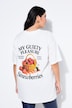 T-Shirt, oversized, Rücken Strawberry-Print