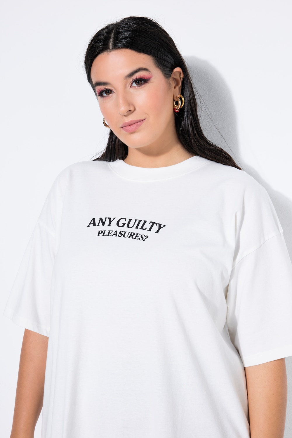 T-Shirt, oversized, Rücken Strawberry-Print