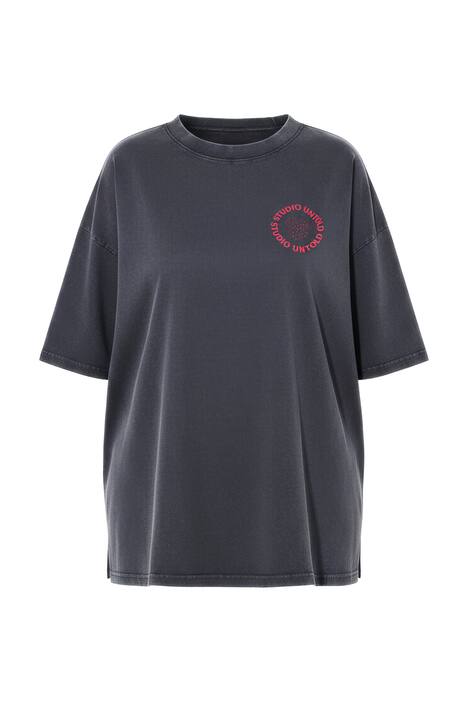 Tričko, třpytivé kamínky na zádech, barvený materiál