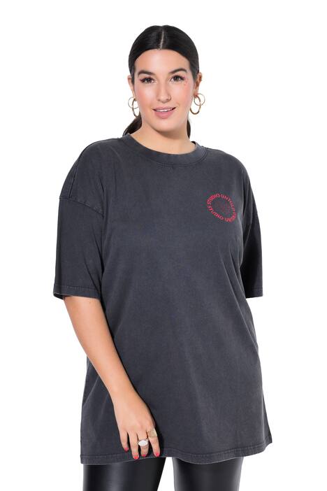 Tričko, třpytivé kamínky na zádech, barvený materiál