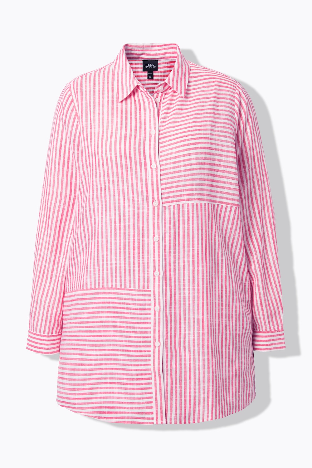 Stora storlekar Blus, Dam, rosa, storlek: 62/64, Viskos/Linne, Ulla Popken