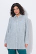 Bluse, Leinenmix, Patchmuster, Hemdkragen, Langarm