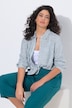 Bluse, Leinenmix, Patchmuster, Hemdkragen, Langarm