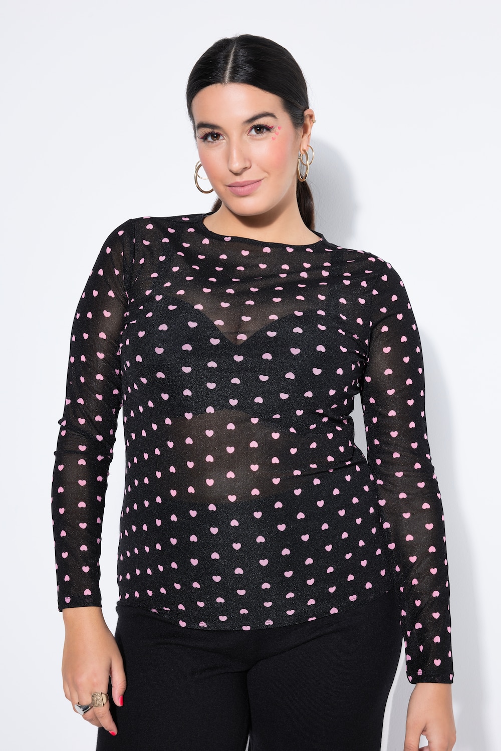 Große Größen T-Shirt, Damen, schwarz, Größe: 58/60, Synthetische Fasern, Studio Untold