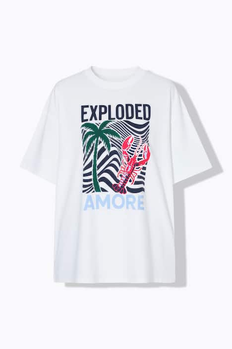 T-Shirt, oversized, moderner XL Print