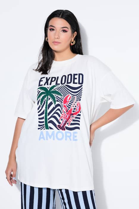T-Shirt, oversized, moderner XL Print