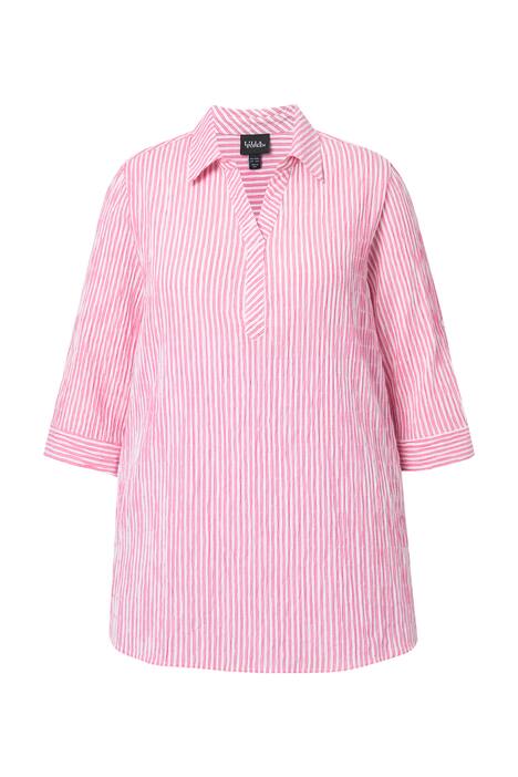 Halenka, pruhy, áčkový střih, košilový límec, dlouhý rukáv