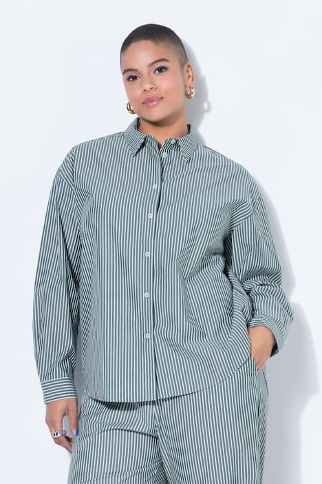 Streifenhemd, Oversize Shape, Patch
