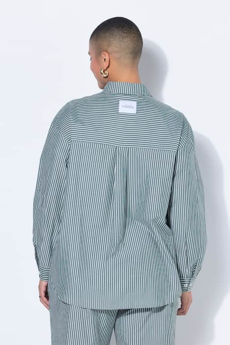 Streifenhemd, Oversize Shape, Patch