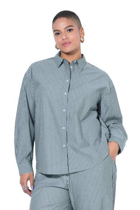 Pruhovaná košile, oversize, pačvork