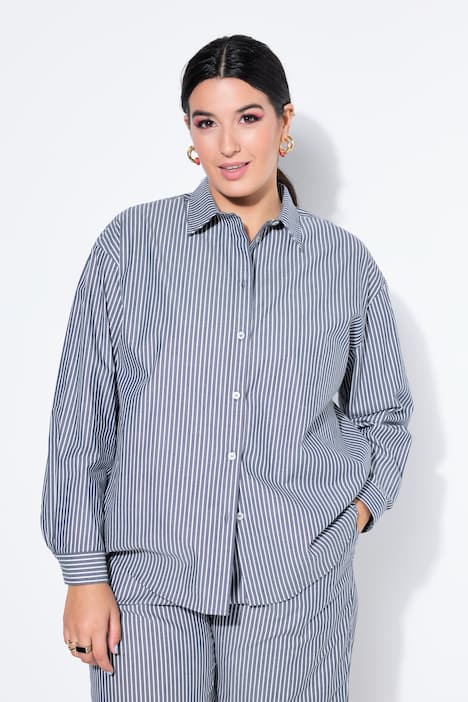 Streifenhemd, Oversize Shape, Patch