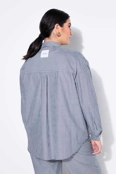 Streifenhemd, Oversize Shape, Patch