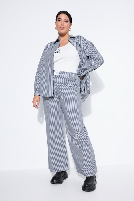 Streifenhemd, Oversize Shape, Patch