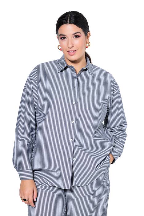 Pruhovaná košile, oversize, pačvork