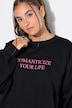 Sweatshirt, oversized, statement, acid wash
