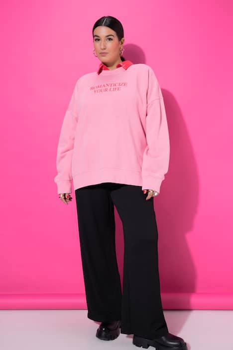 Sweat-shirt oversize à message, délavage Acid Wash