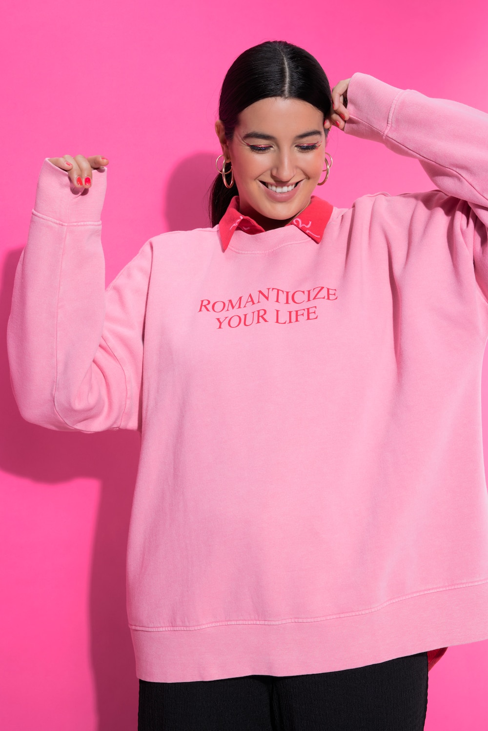 Sweatshirt, oversized, Statement, Acid Wash