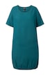 Šaty z lněné směsi, áčkový střih, kulatý výstřih, polo rukávy, kapsy