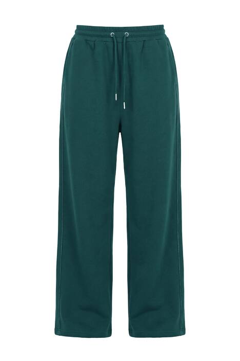 Jogging kalhoty, široké nohavice, lemovka-pruhy, vysoký pas